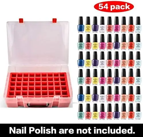 Nail Polish Organizer Holder, 54 Bottle Nail Storage Container for OPI/for Sally Hansen/for Revlon/for Essie/for AIMEILI