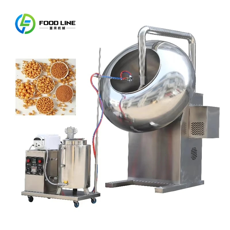 Customized High Efficiency 600mm Chocolate Coating Pan, Sugar Coating Equipment for Gummy, Candy & Nut Enrobing