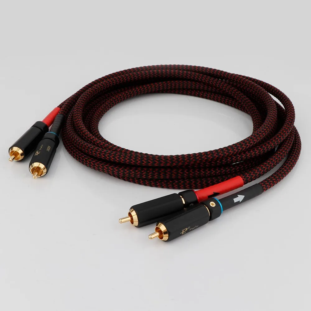 

2PCS/pair HIFI audio 5N OFC RCA audio Cable gold plated RCA To RCA Audio cable for DAC Amplifier,RCA (Male to Male) Audio Cables