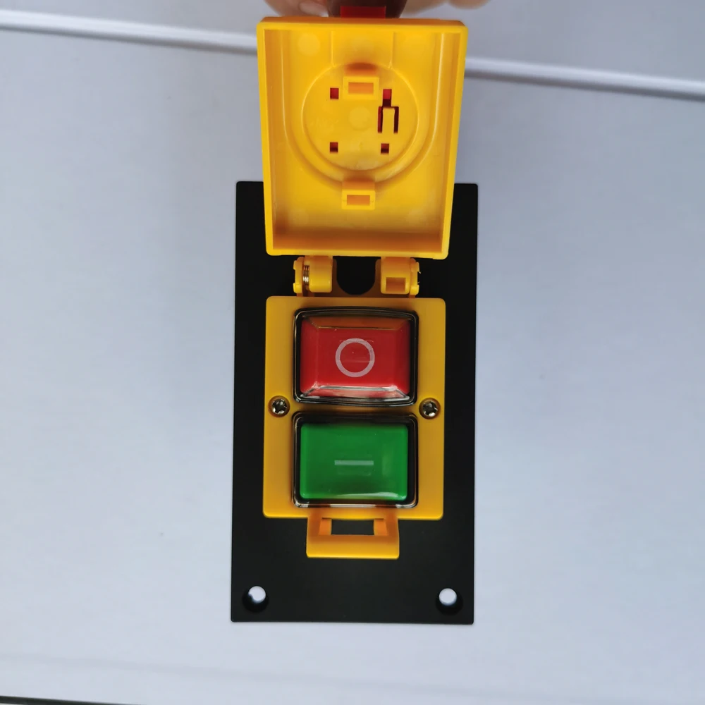 DKLD DZ05 Impermeabile Elettromagnetica Interruttori A Pulsante A Tre Fasi 400V 10A 7 Spilli Interruttore Magnetico con Arresto Di Emergenza Della Copertura