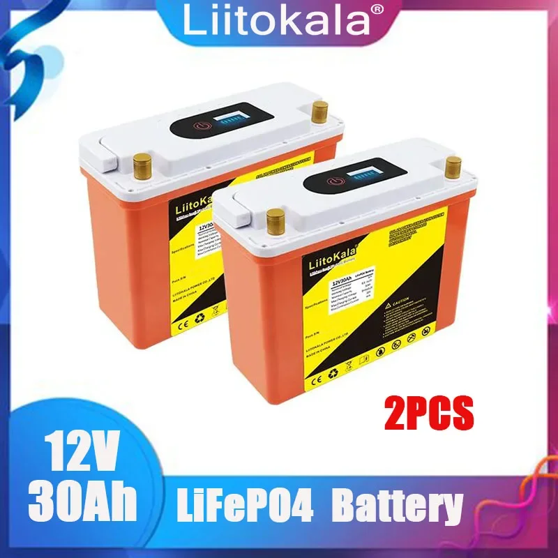 Аккумуляторные батареи LiitoKala, 12,8 В, 30 Ач, для солнечной системы