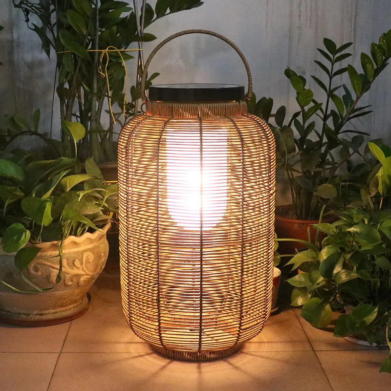 Solar garden light lawn light outdoor waterproof rattan landscape courtyard villa homestay decoration atmosphere