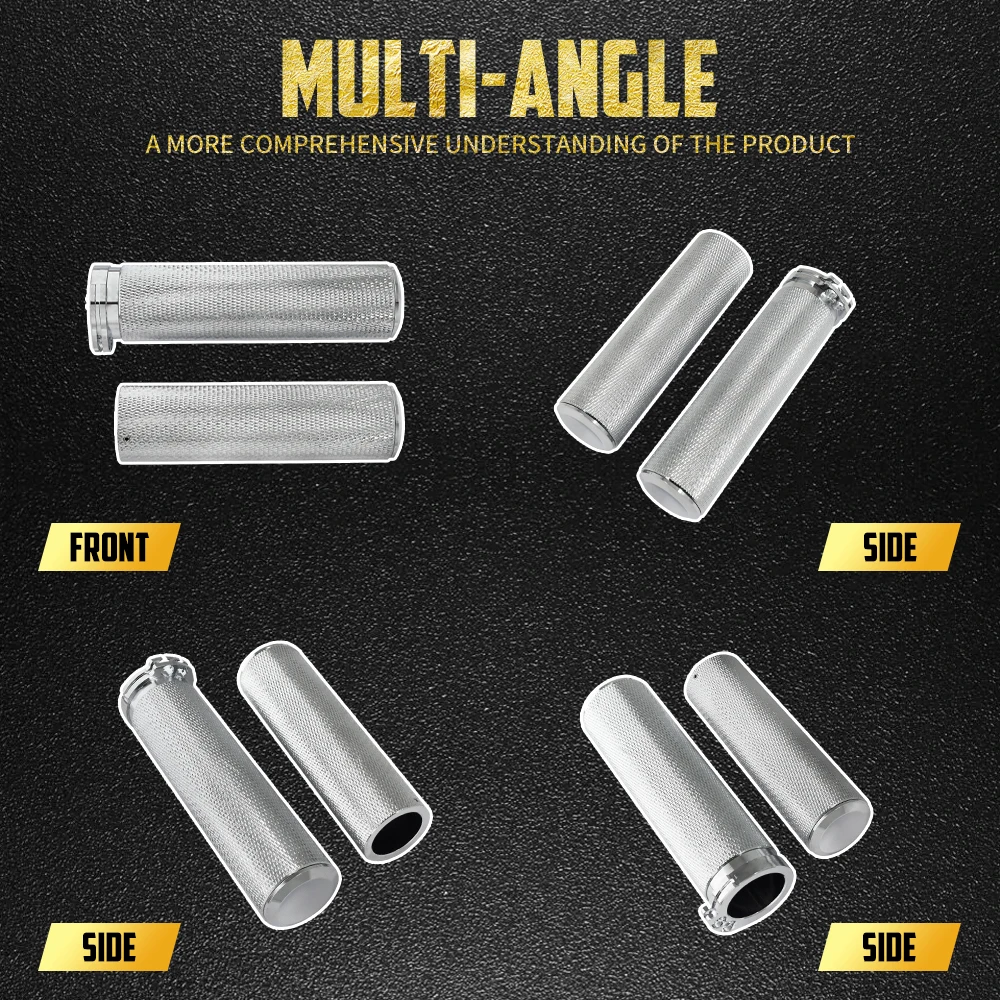 Motorcycle 1\'\'25mm Hand Grips Aluminum Handlebar Grip Black Chrome For Harley Sportster XL Touring FLHR Road Glide Dyna Softail