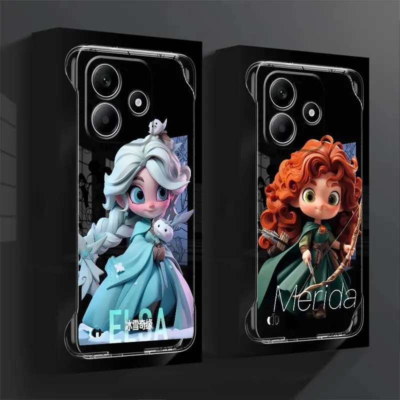 Disney Princess Cute Cartoon phone case for Redmi note 14 pro plus cases 13 5g 12Pro 13pro 10 12 borderless cooling clear funda