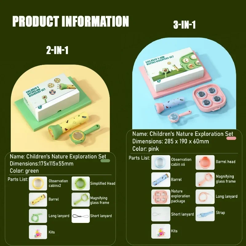 مجموعة استكشاف الطبيعة للأطفال ، مغامرة في الهواء الطلق ، ألعاب تعليمية ، مشكال ، عدسة مكبرة ، مجموعة المقصورة ، التخييم ، المشي لمسافات طويلة