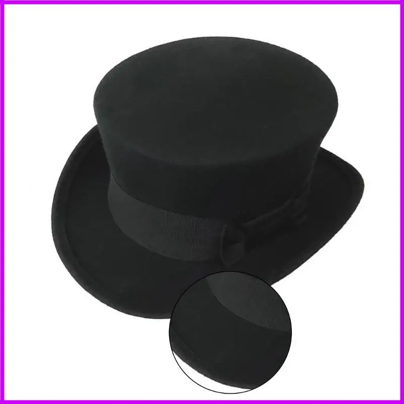 قبعة بنما من الصوف فيدورا غربية قصيرة الحافة قبعة السادة صور الدعائم فيدورا الغربية للرجال والنساء للجنسين #5