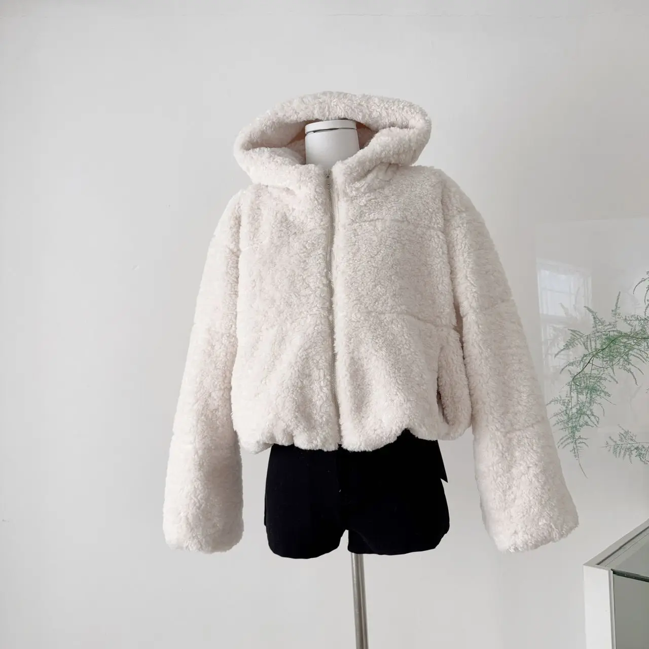 

Зимняя утепленная куртка Ifaion с капюшоном и ушками медведя, с отделкой из кожи и меха, для женщин