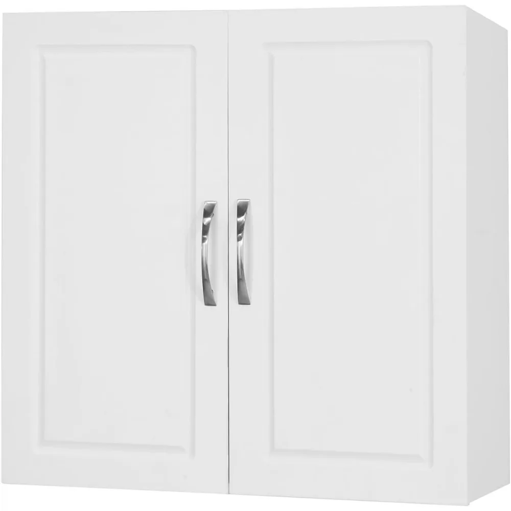 Wandschrank, Waschküche, Medizinschrank für Badezimmer, Küche, Garage, Wandschrank mit verstellbarem Regal, Weiß FRG2