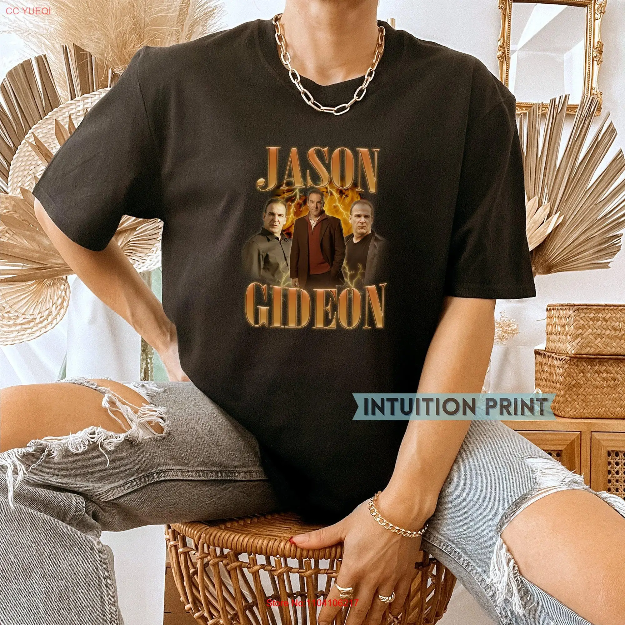 Jason gideonaltın Vintage T Shirt tasarım ceza Minds Fan Mandy Patinkin uzun veya kısa kollu