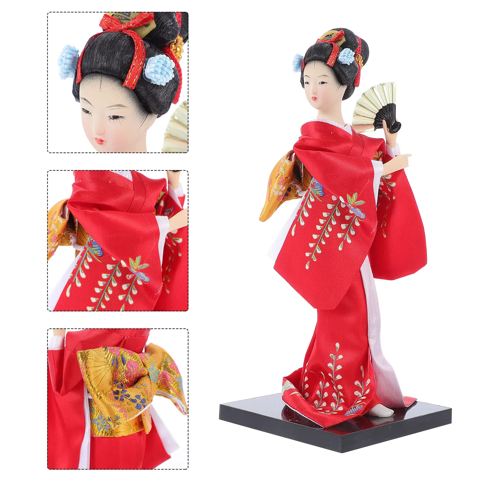 

1Pcs Japanese Kabuki Geisha Ornament Japanese Art Craft Lightweight Kimono Decor for Desktop Living Room Humanoid Ornament
