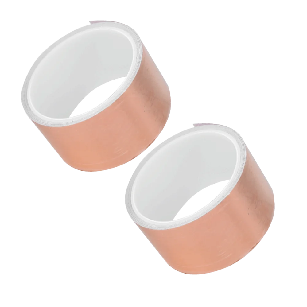 2PCS Single Sided Single Sided Conductive Copper Foil Tape Self Adhesive 0.05MM Thick Conductive Tape 50MM Width