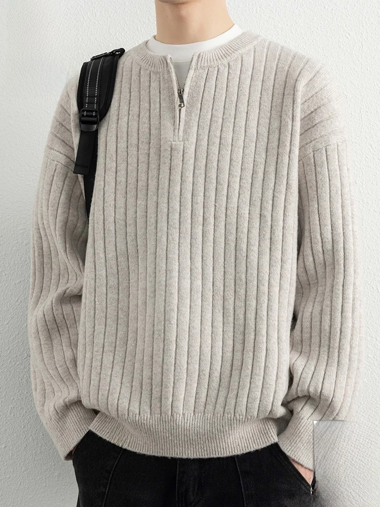 

PaulFrank Casual Sle Men's Knitted Sweater Warm And Simple Design Autumn New Loose Fit Comfortable Polyester Blend Top