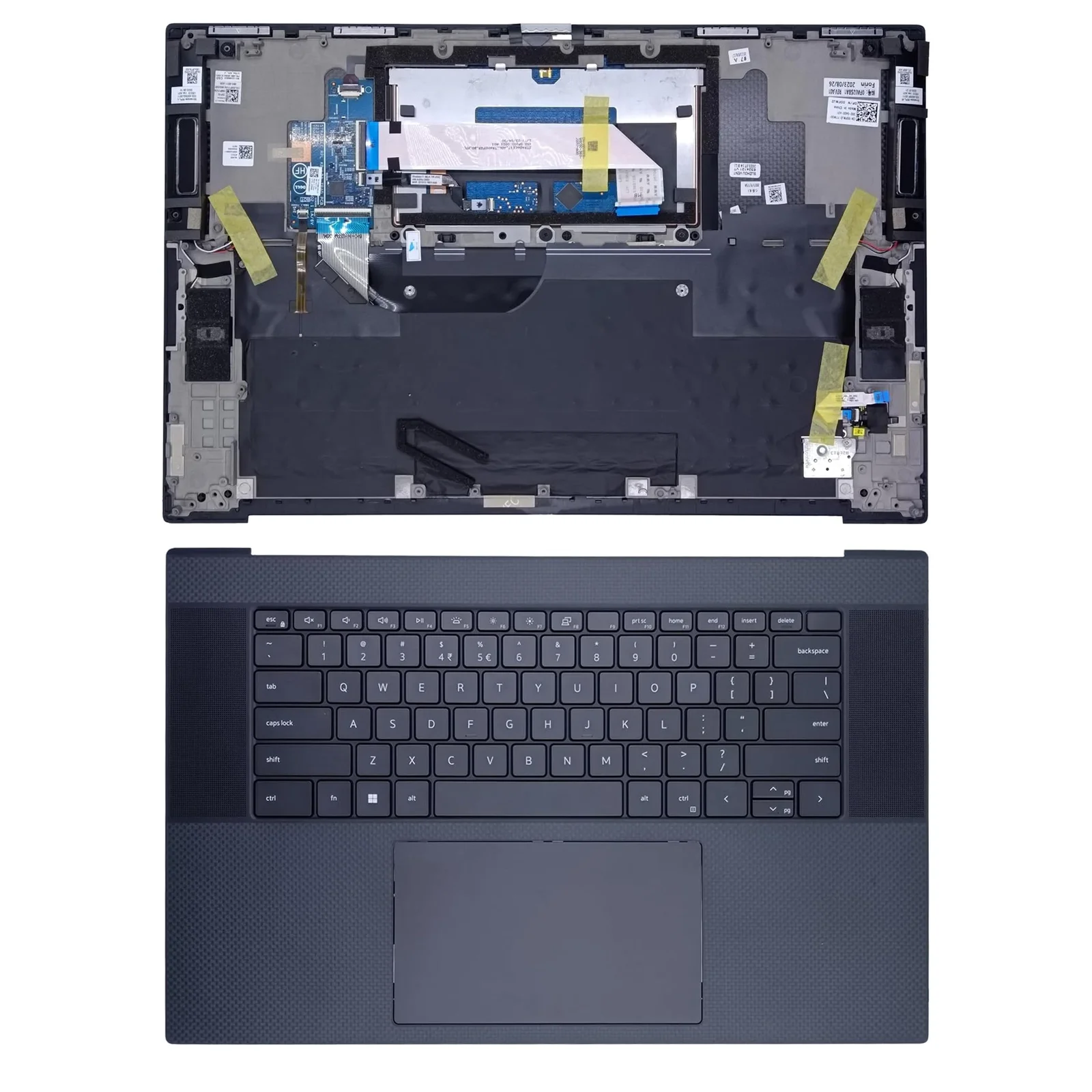 0MPYVN MPYVN For Dell XPS 9730 Laptop Top Case Upper Palmrest Case C Cover w/ Backlit Keyboard Touchpad Assembly Black