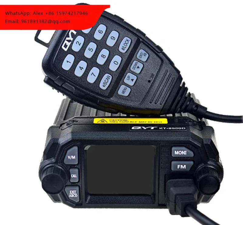 

QYT KT-8900D Mini Mobile Radio 25W Dual Band (VHF UHF) Long Ran 30KM Intercom 20W Output Power FCC CE Approved Suitable Car Use