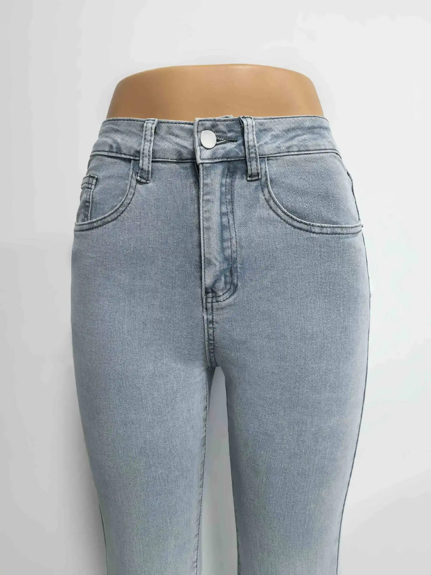 Denim Mom Flare Hosen Capris Frauen Hohe Taille Vintage Leichte Jeans Lange Hosen Hohe Taille Arbeit Schwarz Sommer Blaue Jeans Capris