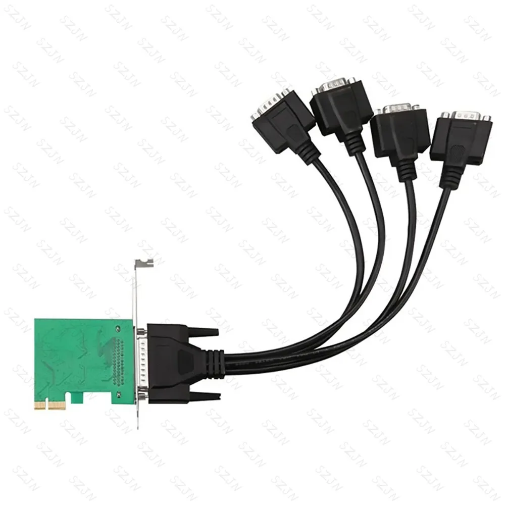 PCIE 1x To 4-port RS232 Serial Port Card Adapter 2-port 4-port Expansion Card Desktop General-purpose COM Card