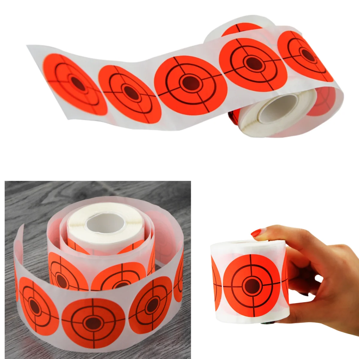 

1 Roll 2 inch Shooting Adhesive Targets Splatter Reactive Target Sticker for Archery Bow Hunting Shooting Practice
