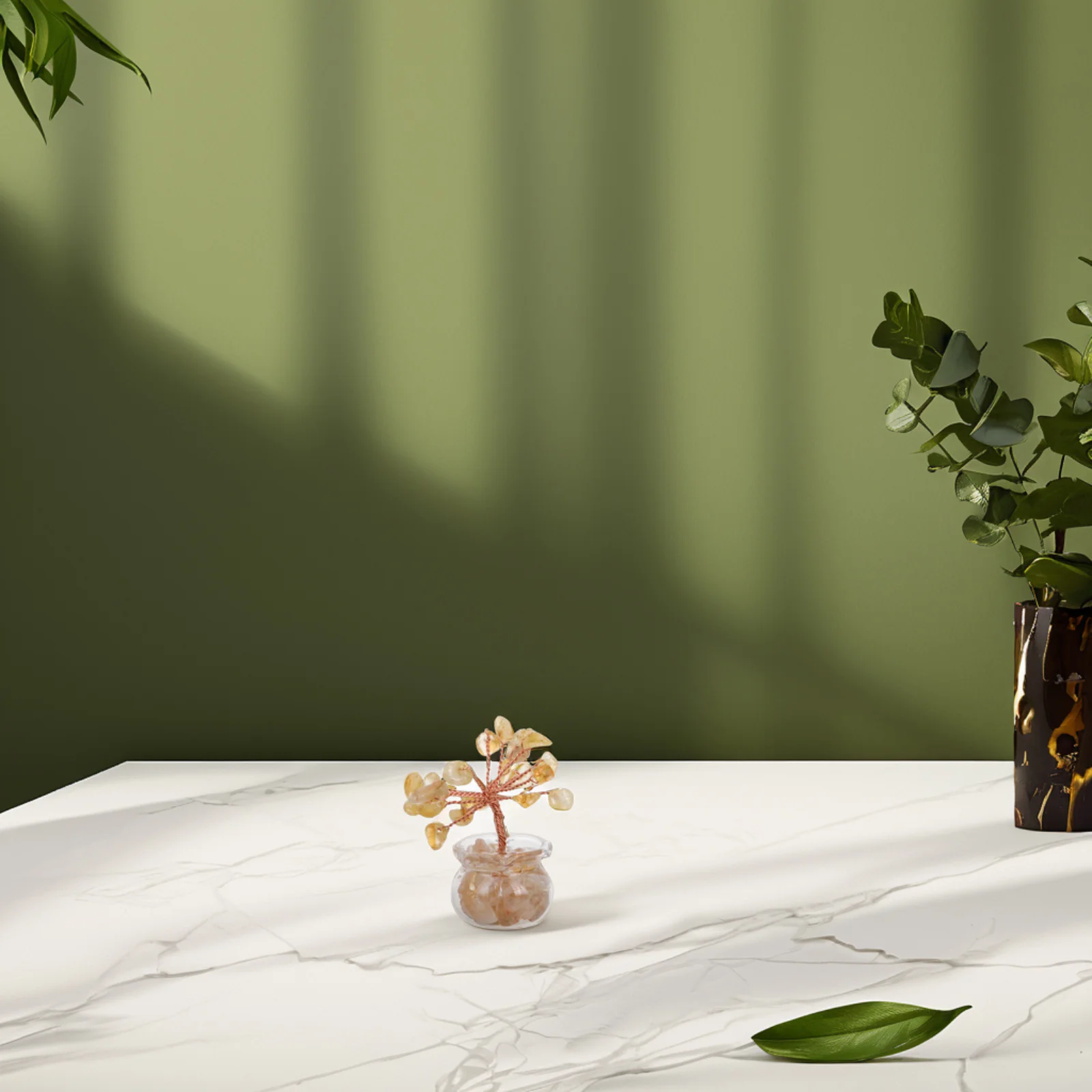 

Crystal Feng Shui Money Tree Wealth Bonsai for Home Office Desk Decor Prosperity Lucky Charm Decoration Feng Shui Plants