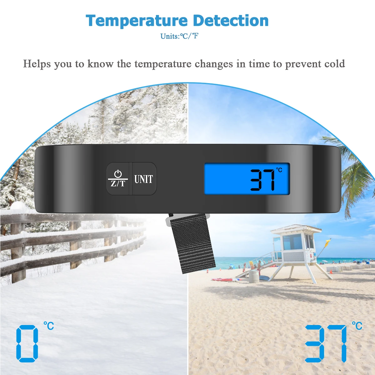 50kg/10g escala portátil da bagagem lcd digital eletrônico mala escala segurada saco de viagem pescaria gancho pendurado escala