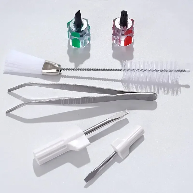6 قطع/مجموعة أداة إصلاح تنظيف ماكينة الخياطة، مجموعة أدوات مكونة من فرشاة الشعر الملقط