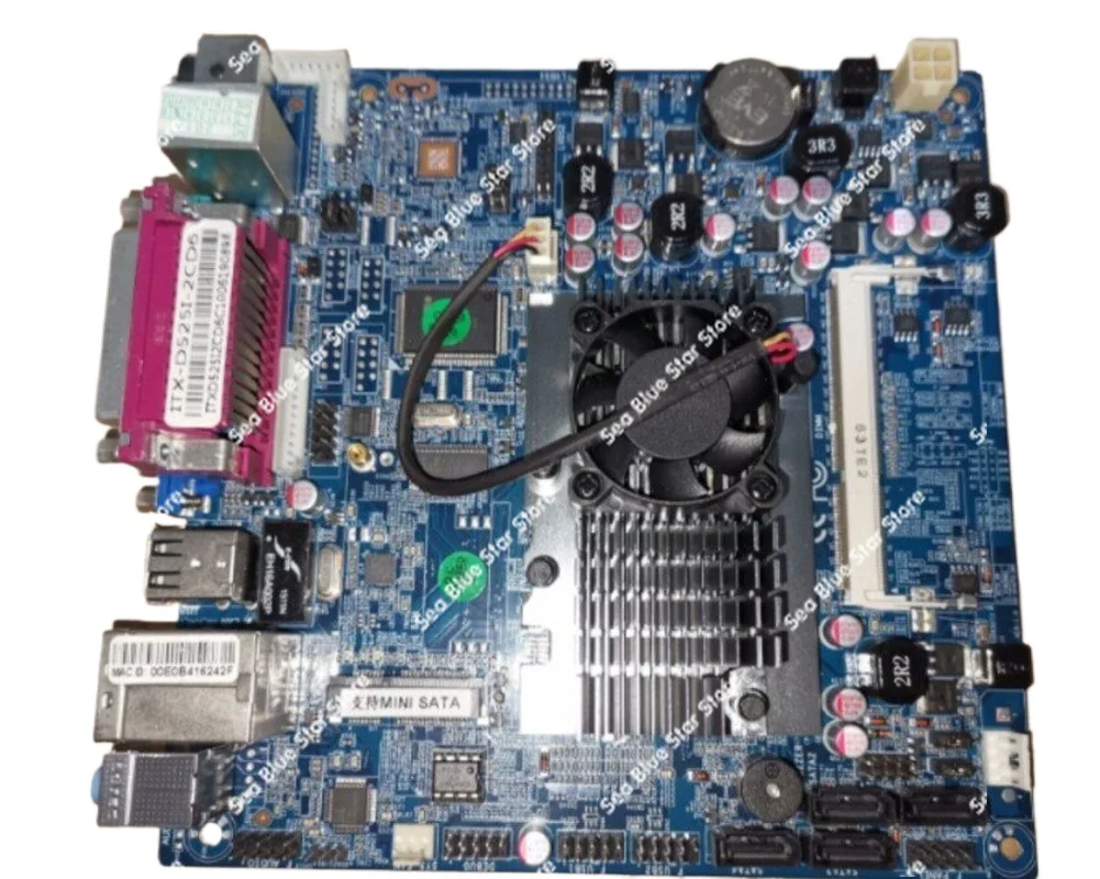 Industrial  board ITX-D525I-2CD6 cash register main board 17 * 17 four threads 12V4 pins, second-hand disassembly main board