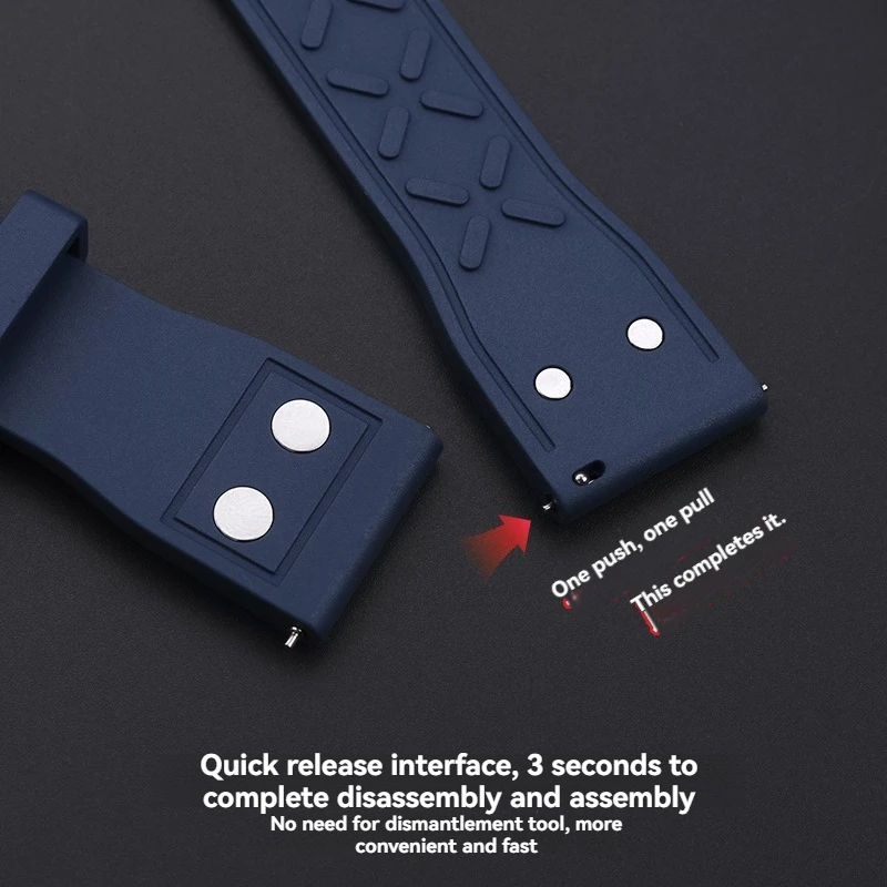 For IWC Pilot’s Watch Series Quick-Release Fluororubber Straps  20mm, 21mm, 22mm Mark XVIII Bronze “The Little Prince” Spitfire