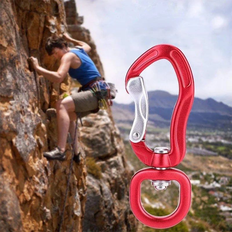 Swivel Carabiner Clip 360° Rotatable Spinner Carabiner Small Wire-gate Carabiner Rotational Hammock Hanging Clip Hook