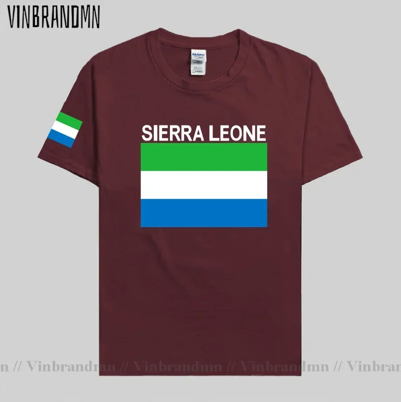 Sierra Leone Leonean Tshirt Fashion Jerseys Nation Team T Shirts 100% Cotton T-shirts Gyms Clothing Country Sporting New Classic