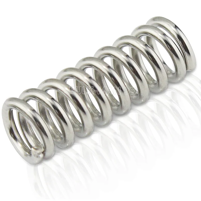 10pcs/Lot Stainless Steel Extruder Spring 1.2 x 7.5 x 20mm for 3D Printer Accessories