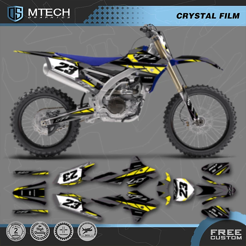 DSMTECH Custom Motorcycle Graphics Decals Stickers Kits For Yamaha YZF250 2014-18 YZF250X 2015-19 WRF250 YZF450 2014-17 002