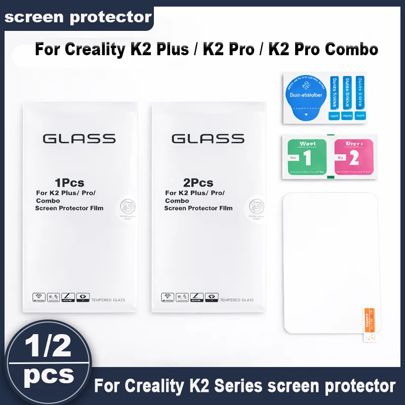 For Creality K2 Plus /K2 Pro/K2 Pro Combo Screen Protector, HD Clear Anti-Fingerprint Anti-Scratch Film 3D Printer Accessories