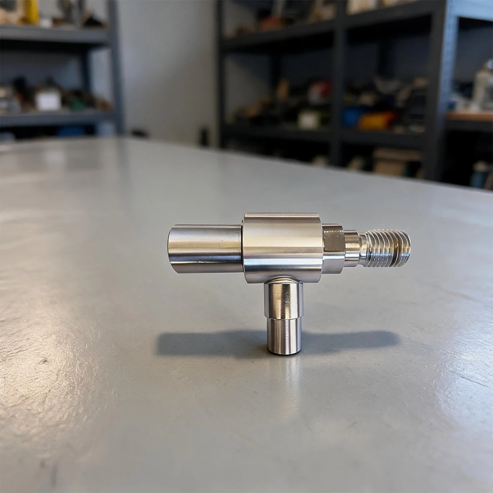 M1-1/4 Female To 1-1/4 Male Water Drill Adapter Aluminum Alloy T-Shape Dust Collection Connector For Diamond Core Drilling Tools