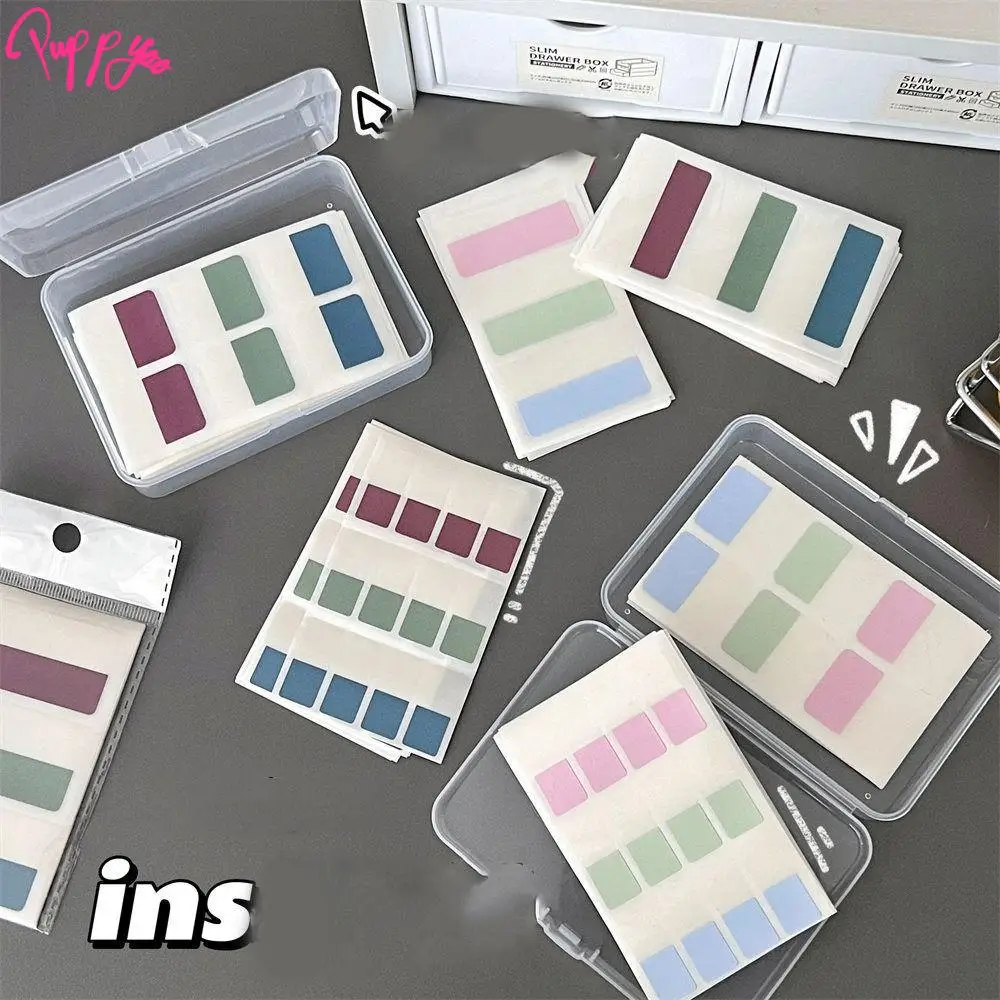 10pcs/lot Multifunctional Memo Pad Self Adhesive Loose-leaf Page Markers Paper Transparent 6 Colors Note Index Stickers