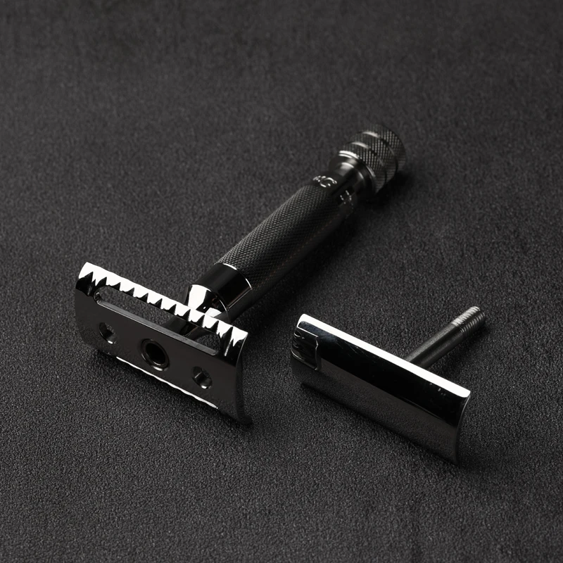 Yaqi Diagonal Slant Stainless Steel Safety Razor Featuring an Angled Blade Ramp for Effortless Hair Removal