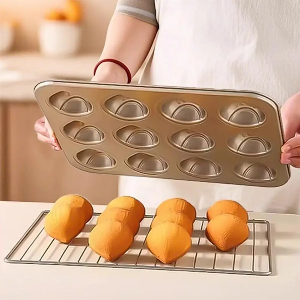 Chestnut Madeleine Molds Non-Stick Carbon Steel Baking Pan For Butter Rice Cakes Cookie Oven Baking Tool