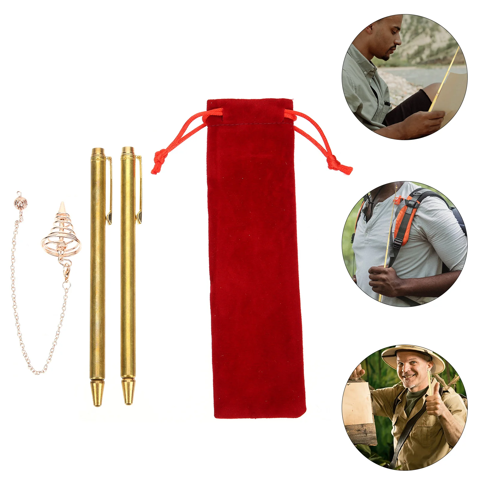 

1Set Brass Dowsing Rod Retractable Divining Tool Feng Shui Energy Stick Water Locator Dowsing Rods Divining L Rods