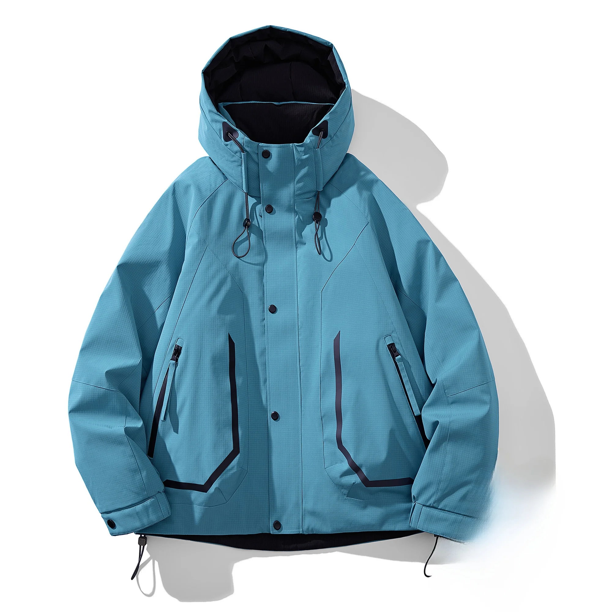 

90% White Duck down Padded Jacket Hooded Thick Warm Men's Winter Coat Polyester Fabric Eco-friendly Material Youthful Style