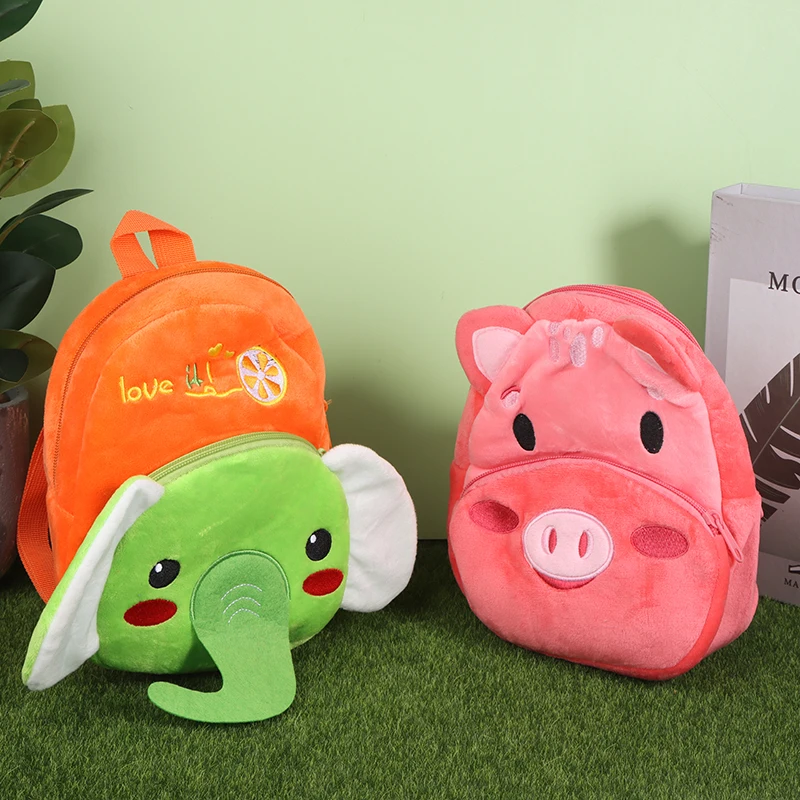 Sac à dos de jardin d'animaux de dessin animé en peluche pour enfants, idéal pour la crèche, la garderie, les sorties préscolaires, les garçons, les filles, mignon