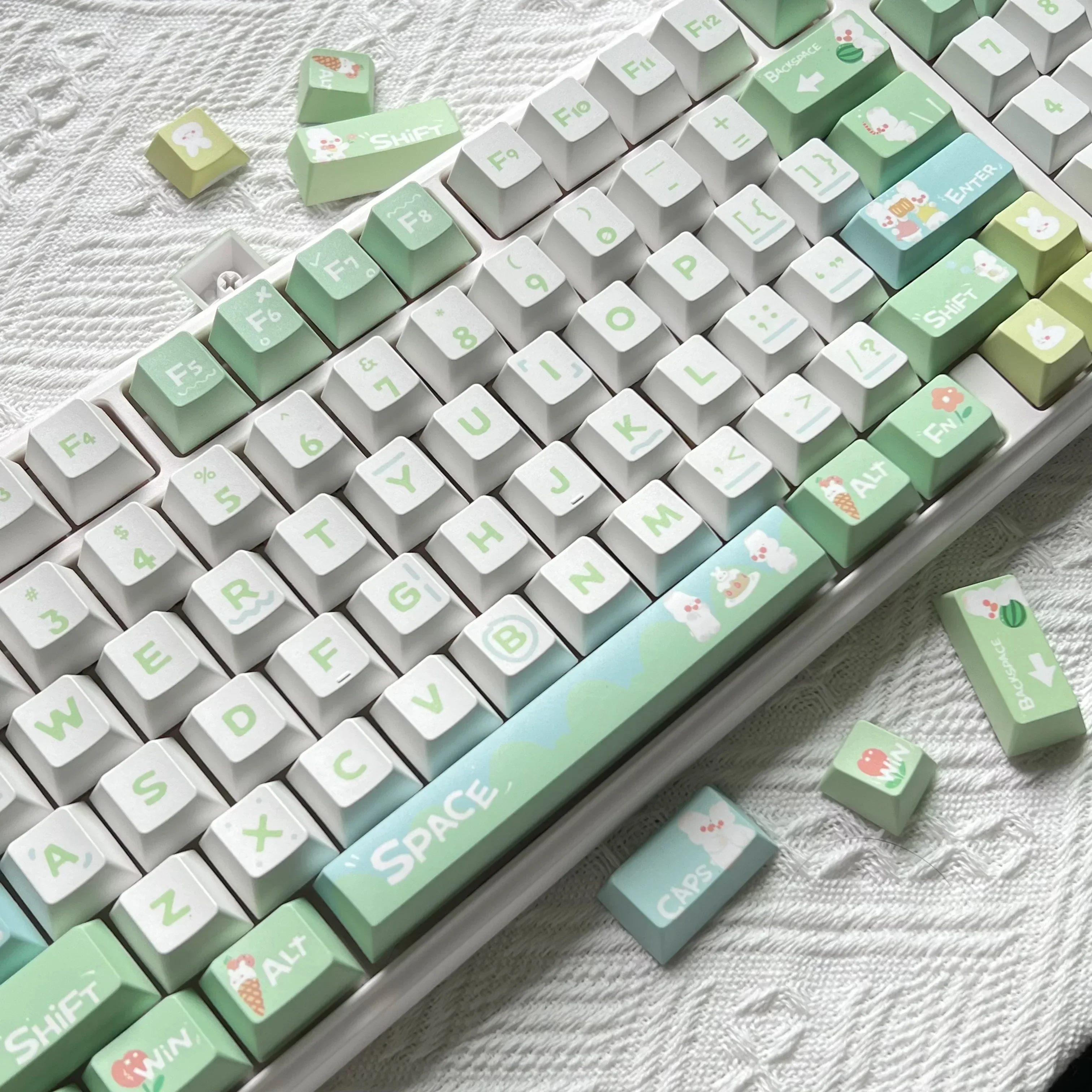 Original factory height small full set, sublimation process PBT material keycap