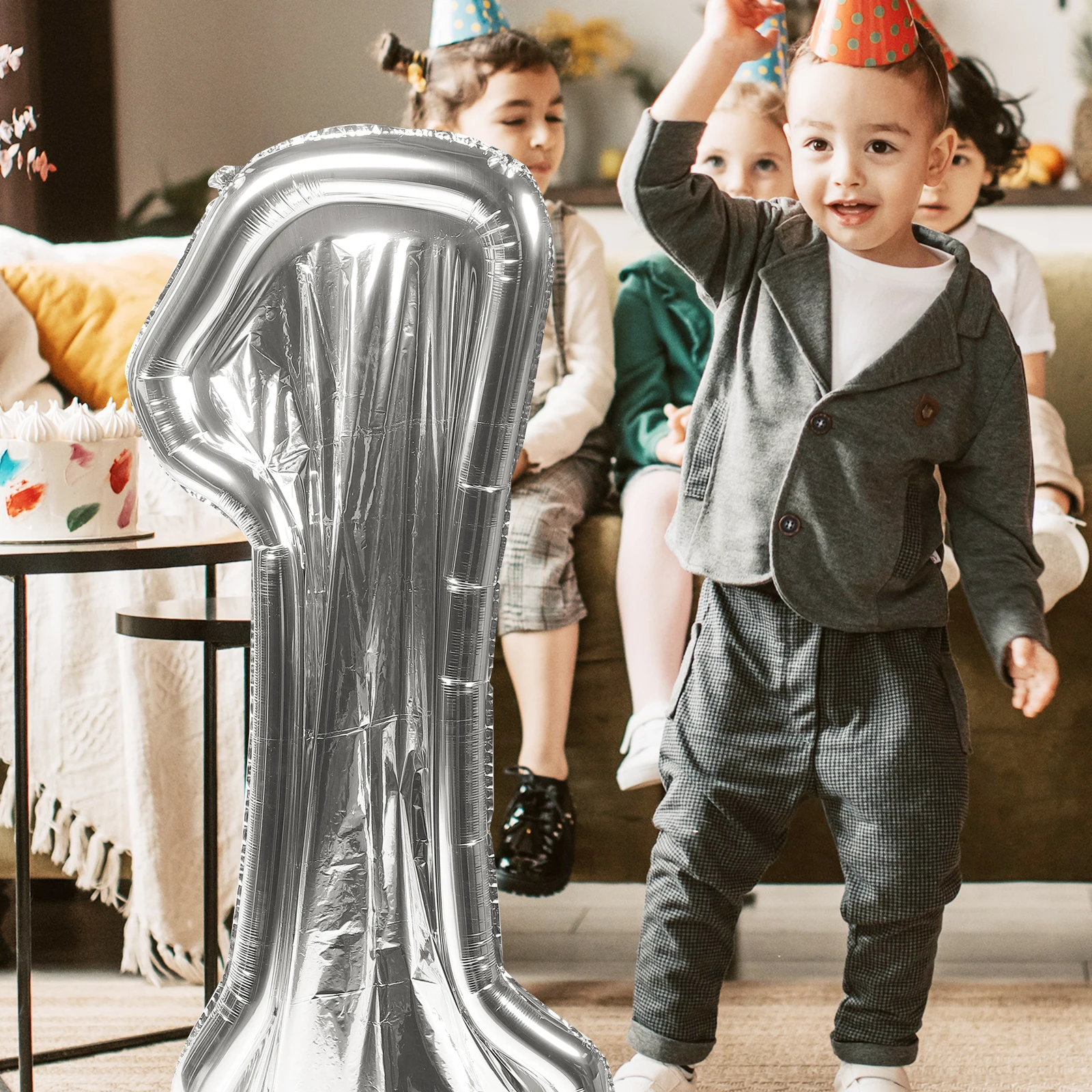 

Digital Shape Aluminum Film Frame Props Number 1 Decorations Party Birthday Foil Balloon Frame Cute Balloon Decoration