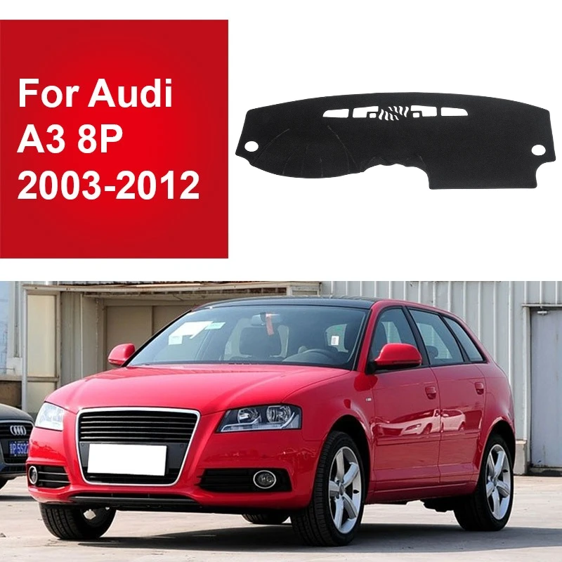 CNZKO Dashboard Cover For AudiA38P2003-2012Dashboard Mat Car Accessories Dash Board Cover Mat Non-Slip Dash Mat Car