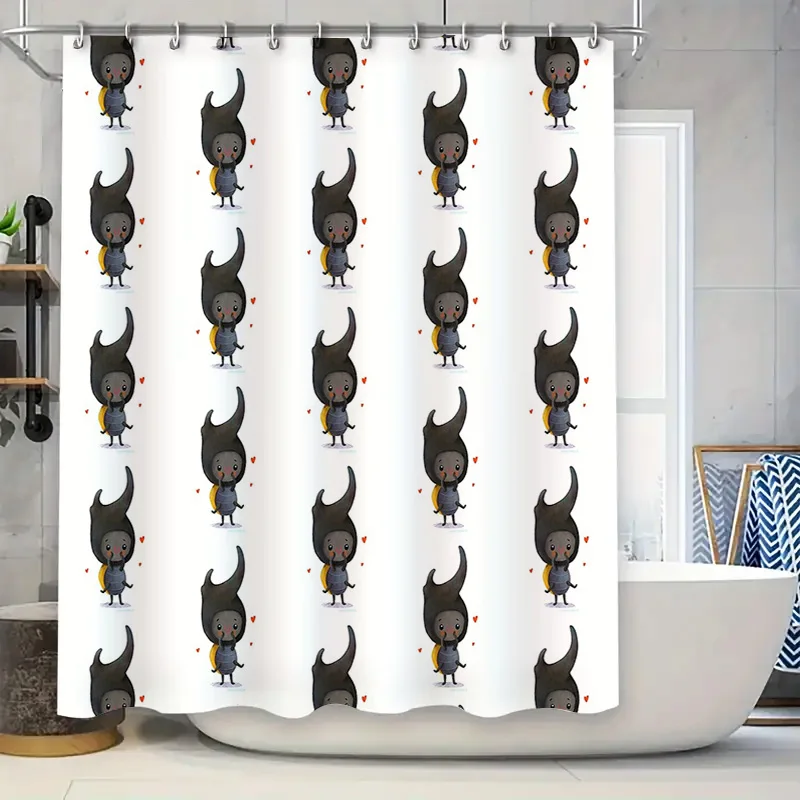 

Cute Fox Bathroom Decor Shower Curtain Woodland Animal Forest Nature Rustic Shower Liner Waterproof Home Decor