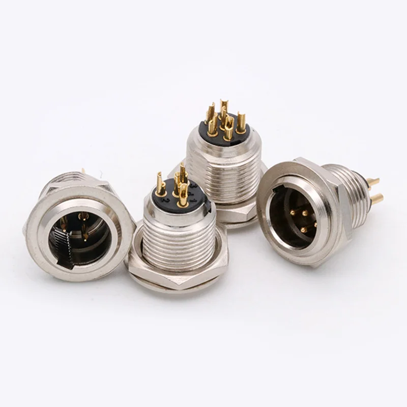 1pc Mini XLR 3/4/5/6Pins Male Chassis Panel Socket Plug Small XLR Audio Microphone MIC Connector