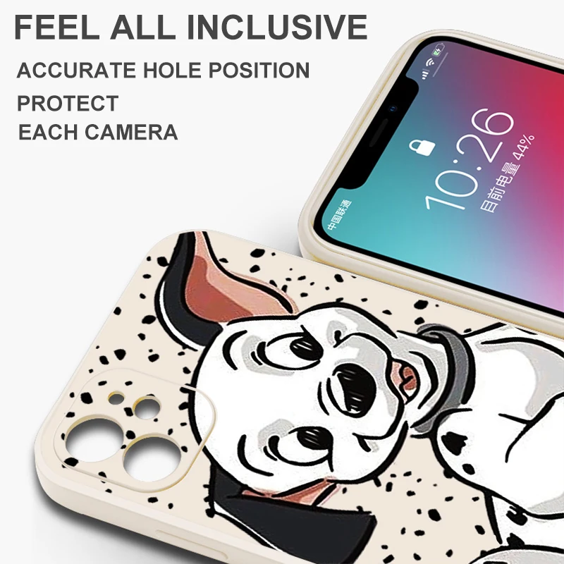 101 Dalmatians Cute Dog For iPhone 15 14 13 12 11 Pro Max 13 12 Mini 6 6S 7 8 Plus Phone Case Soft Liquid Silicone Cover Funda