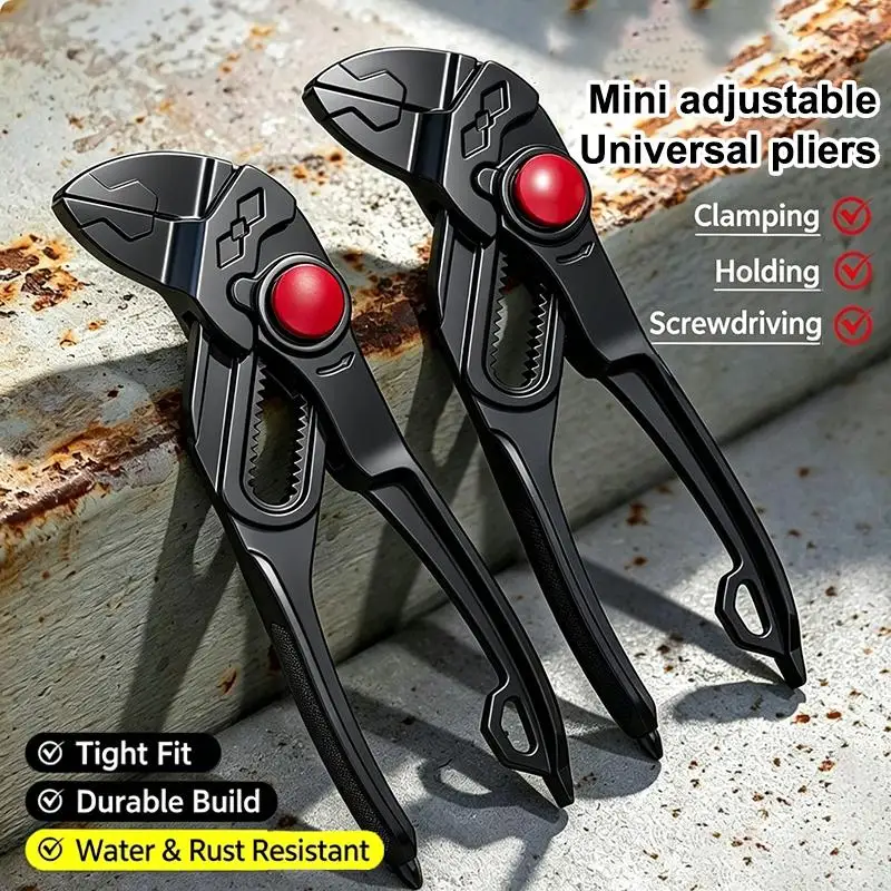 Mini Adjustable Water Pump Pliers Portable Multifunctional Plumbing Pipe Wrench For Plumbing Repair Industrial Maintenance
