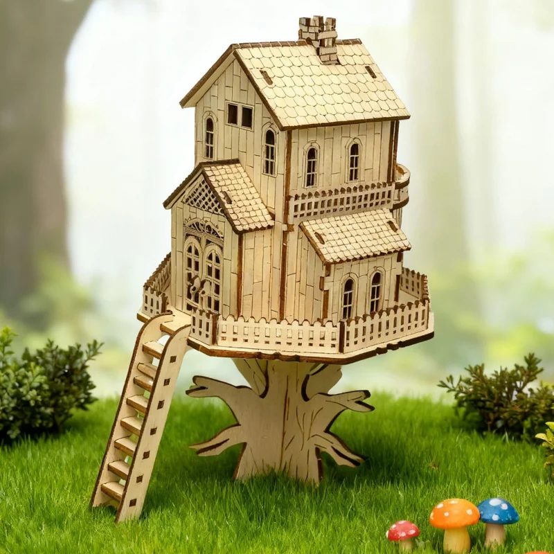 

Деревянный 3D-пазл «Домик на дереве», набор для самостоятельной сборки, креативный конструктор, декор для дома, модель ручной работы