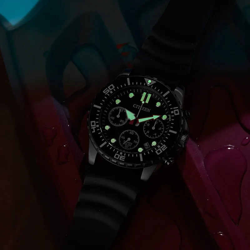 CITIZEN Original Japan Men Watch Fashion Casual Three-eye Chronograph Luminous Multi-functional Men\'s Watch Boyfriend gift