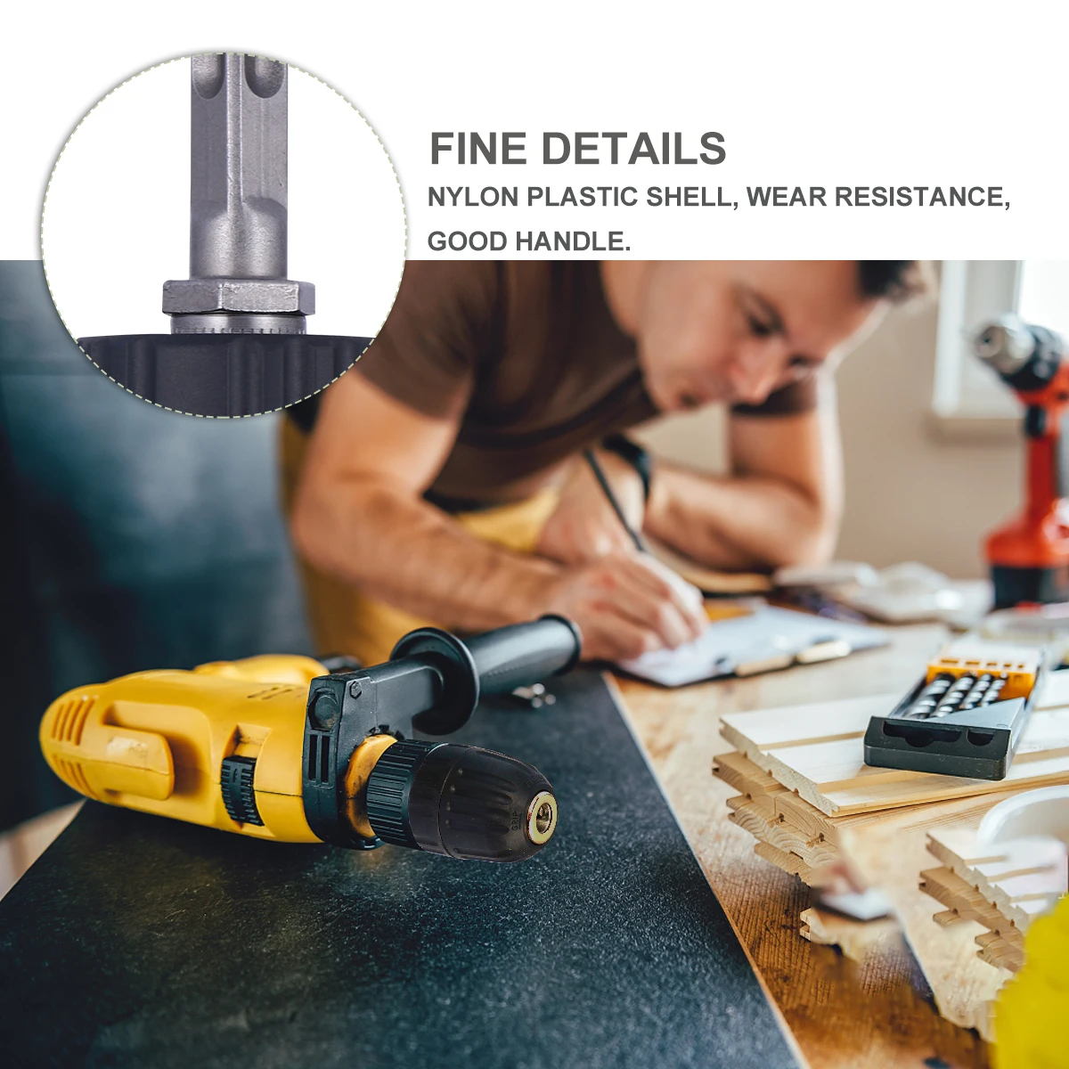 

Drill Chuck 0.8-10mm Square Handle Electric Hammer Impact Driver Adapter Metal Durable Keyless Conversion Tool