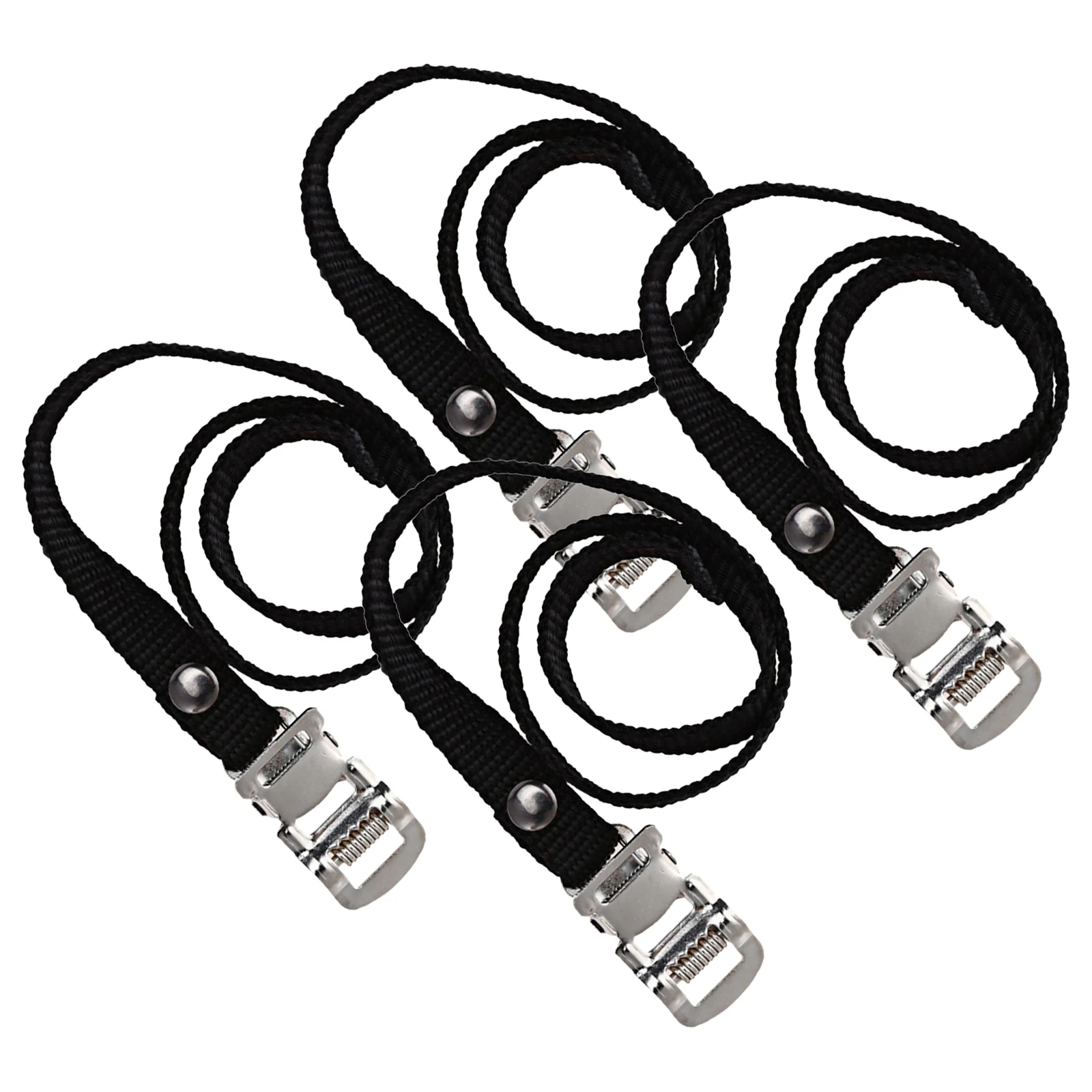 

4Pcs Nylon Bike Pedal Straps Adjustable Buckle Foot Straps Durable Wear-Resistant Cycling Pedals for Fixed Gear Mountain Bikes