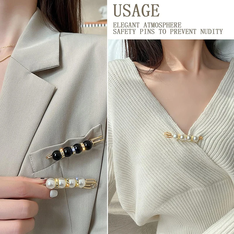 9Pcs Set Artificial Pearl Waist Pin Clip Fashion Brooch Pin Buttons for Trousers Dress Waistline Adjusting Shirts Sweater Brooch